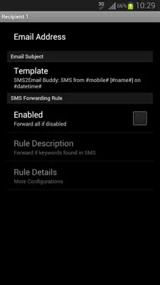 SMS2Email Buddy android App screenshot 1