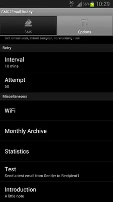 SMS2Email Buddy android App screenshot 2