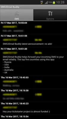 SMS2Email Buddy android App screenshot 4